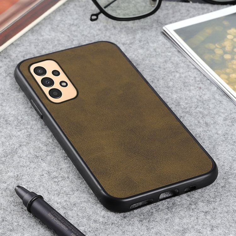 For Samsung Galaxy A13 4G Two-color Calf Texture PU Phone Case