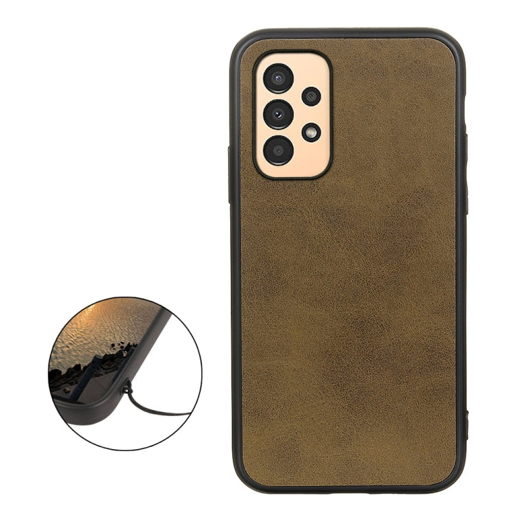 For Samsung Galaxy A13 4G Two-color Calf Texture PU Phone Case