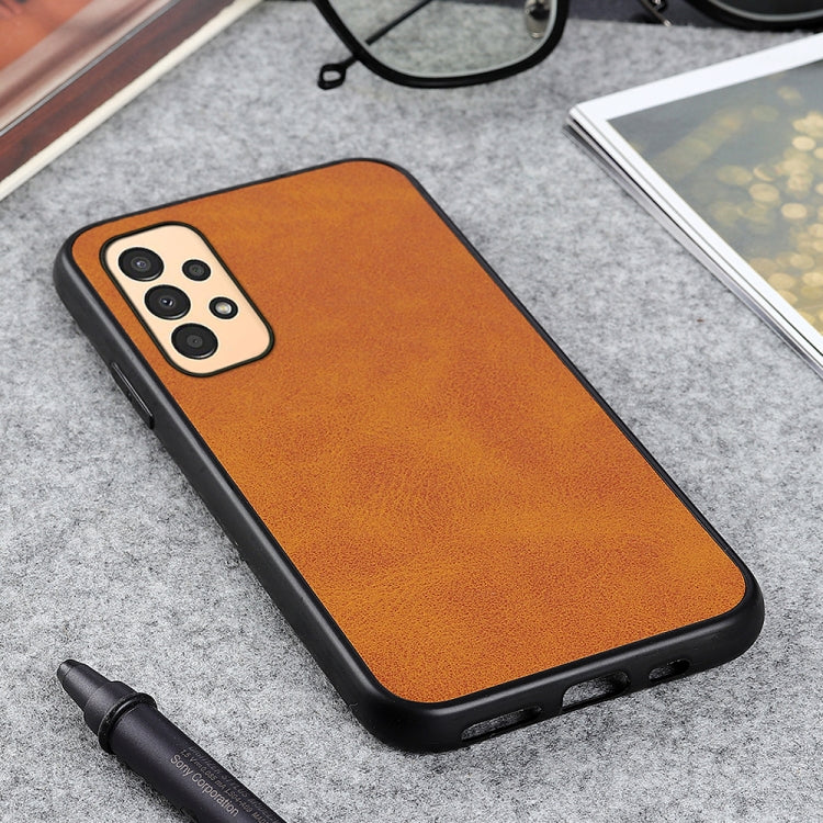 For Samsung Galaxy A13 4G Two-color Calf Texture PU Phone Case