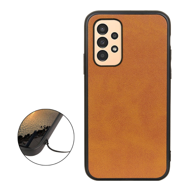 For Samsung Galaxy A13 4G Two-color Calf Texture PU Phone Case