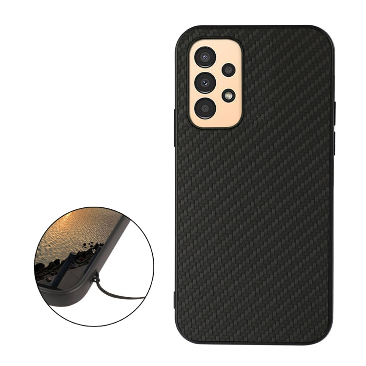 For Samsung Galaxy A13 4G Carbon Fiber Texture Shockproof Phone Case