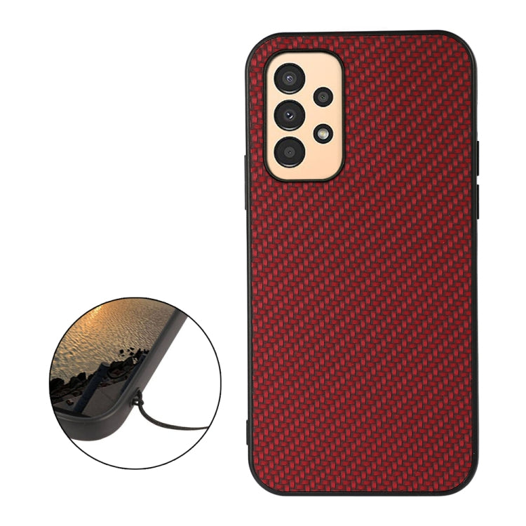 For Samsung Galaxy A13 4G Carbon Fiber Texture Shockproof Phone Case