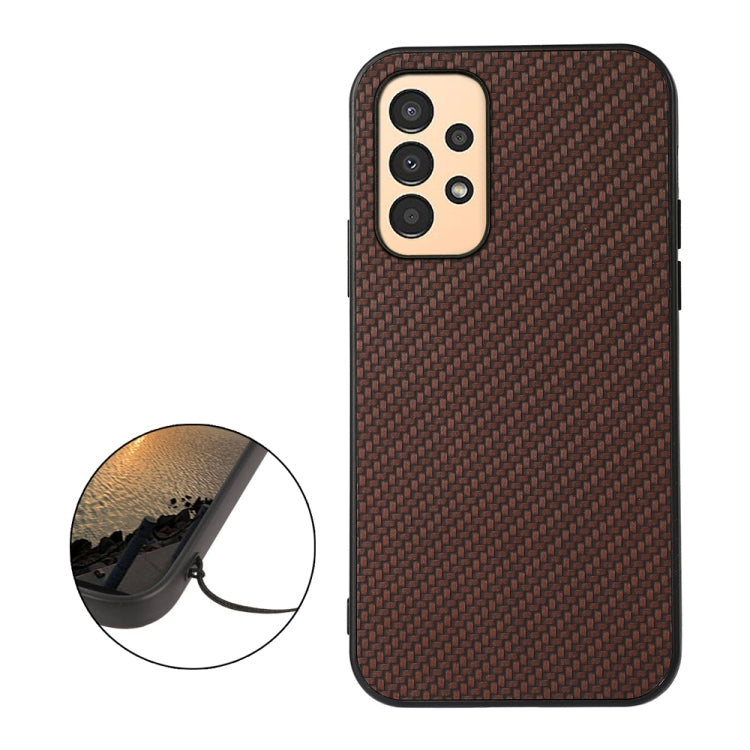 For Samsung Galaxy A13 4G Carbon Fiber Texture Shockproof Phone Case