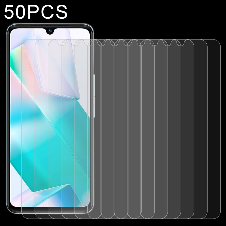 50 PCS 0.26mm 9H 2.5D Tempered Glass Film For vivo iQOO Z6 Pro/Z6 44W/S15e/T1 Snapdragon 778G/T1 Pro/iQOO Z6 Lite