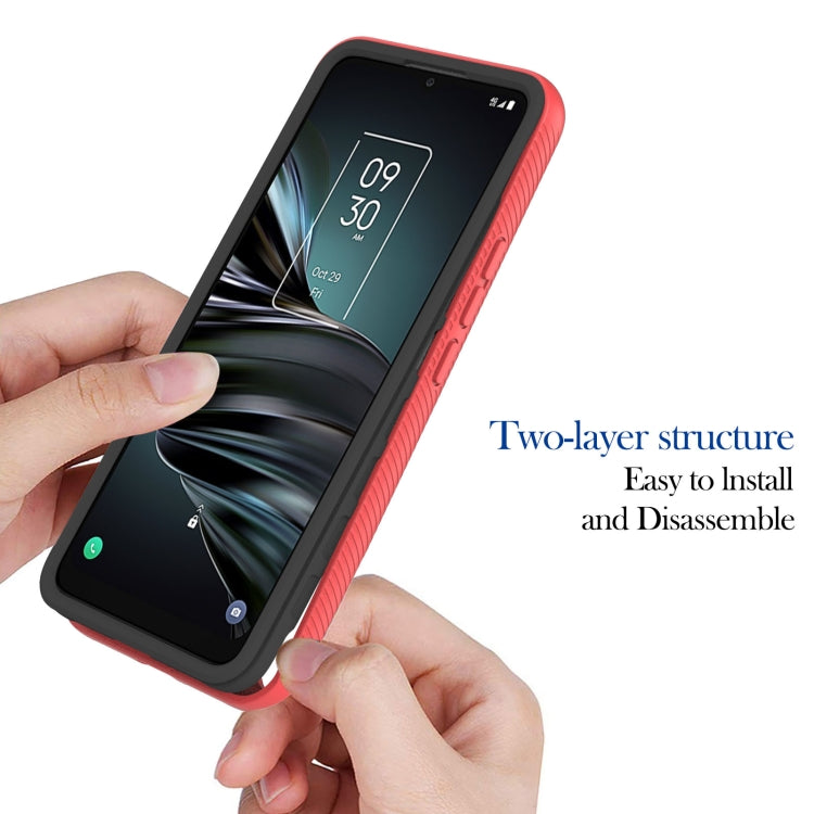 For TCL 20 XE Starry Sky Solid Color Series PC + TPU Phone Case