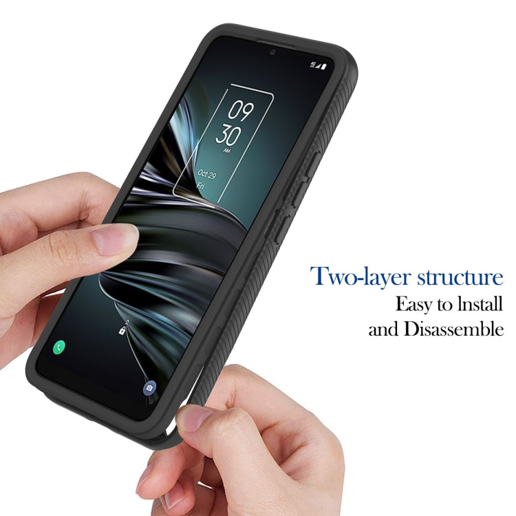 For TCL 20 XE Starry Sky Solid Color Series PC + TPU Phone Case