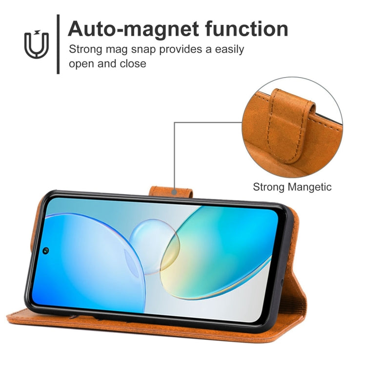 For Infinix Hot 12 Leather Phone Case
