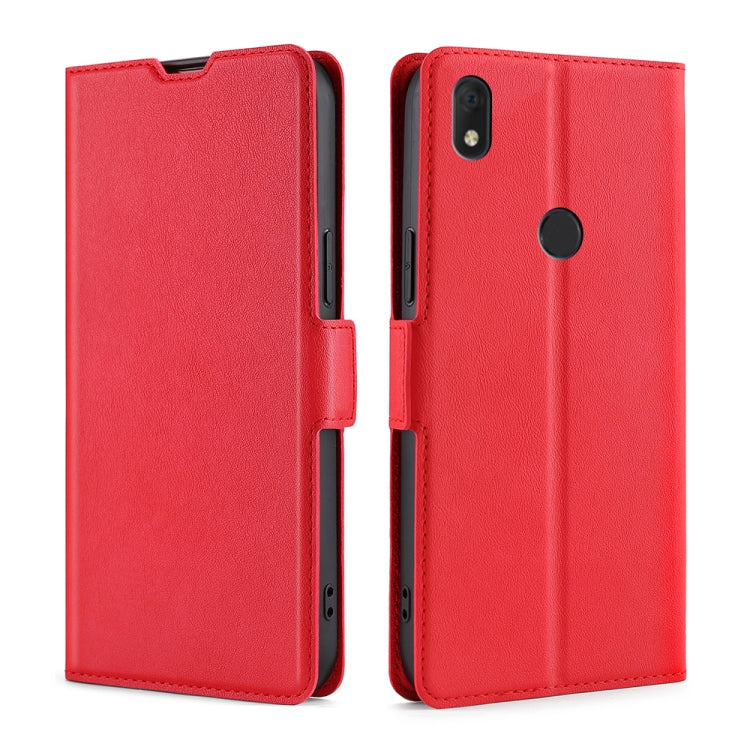 For Alcatel Axel / Lumos Ultra-thin Voltage Side Buckle PU + TPU Leather Phone Case