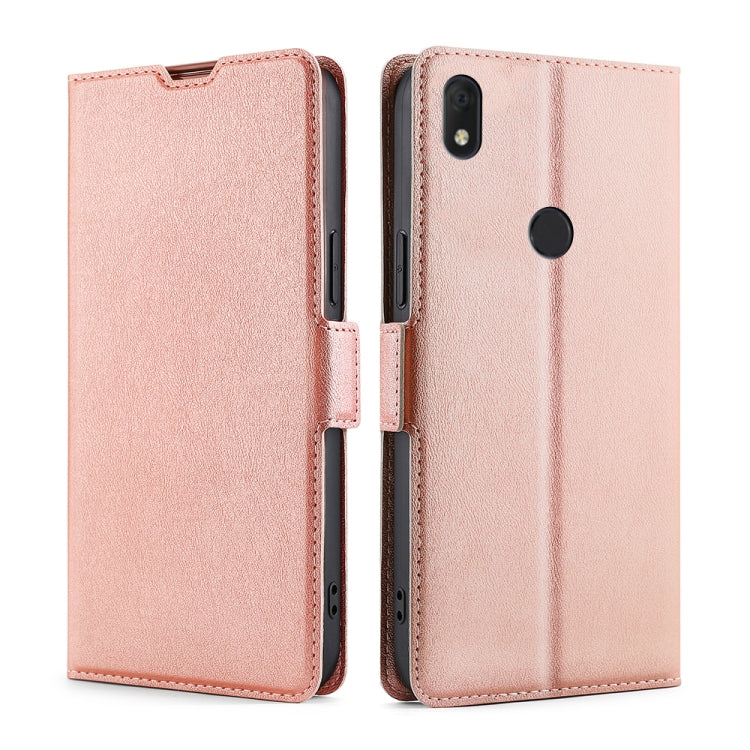 For Alcatel Axel / Lumos Ultra-thin Voltage Side Buckle PU + TPU Leather Phone Case