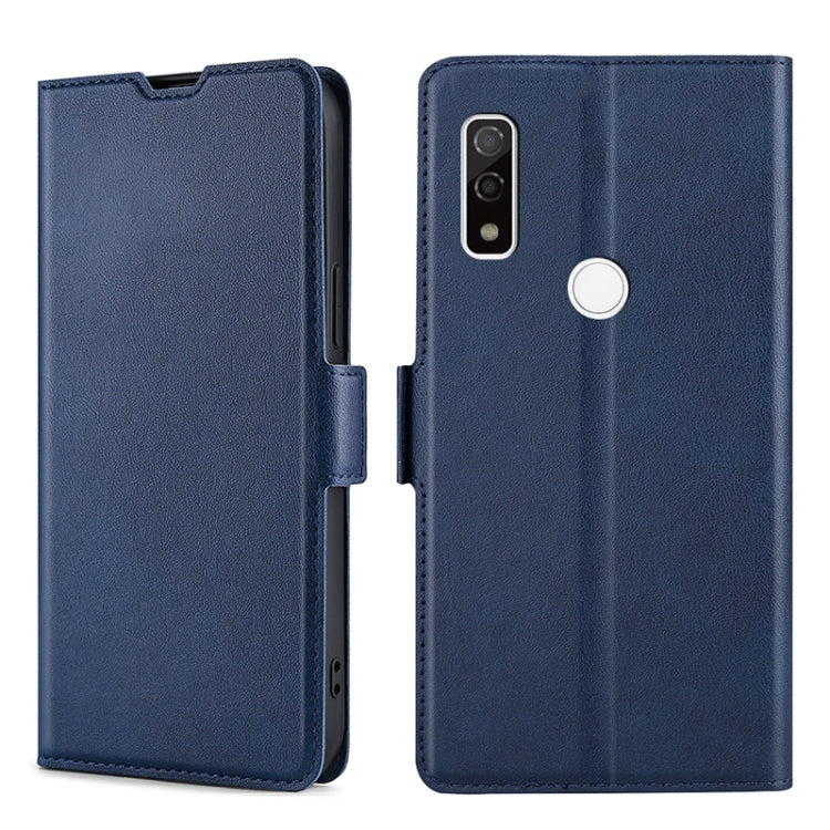 For Fujitsu Arrows WE F-51B Ultra-thin Voltage Side Buckle PU + TPU Leather Phone Case