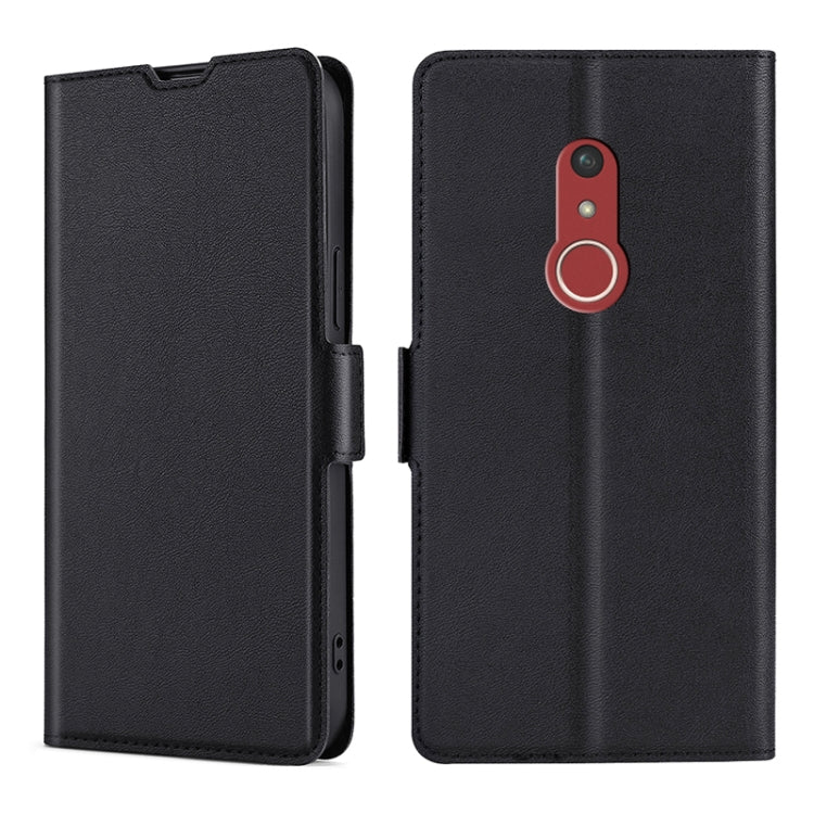 For Fujitsu Arrows Be4 Plus F-41B Ultra-thin Voltage Side Buckle PU + TPU Leather Phone Case