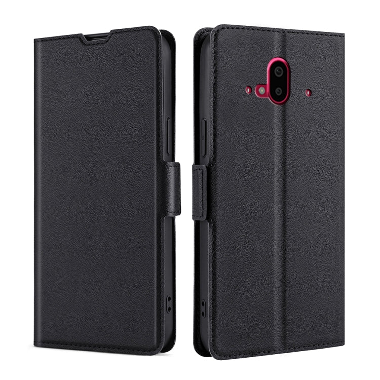 For Fujitsu Arrows F-52B Ultra-thin Voltage Side Buckle PU + TPU Leather Phone Case