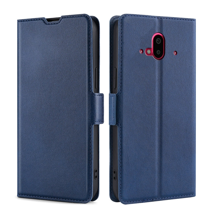 For Fujitsu Arrows F-52B Ultra-thin Voltage Side Buckle PU + TPU Leather Phone Case