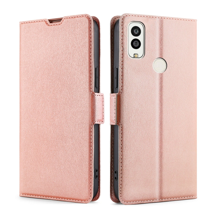 For Kyocera Android One S9 / Digno Sanga Edition Ultra-thin Voltage Side Buckle PU + TPU Leather Phone Case