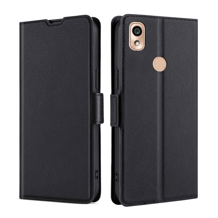 For Kyocera KY-51B Ultra-thin Voltage Side Buckle PU + TPU Leather Phone Case