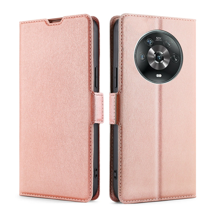 For Honor Magic4 Ultra-thin Voltage Side Buckle Flip Leather Case
