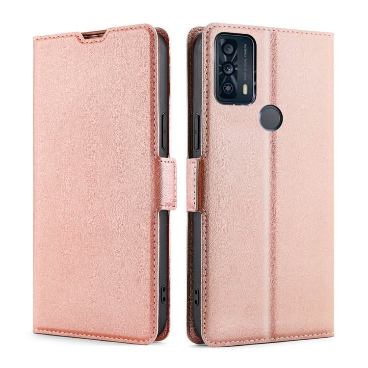 For TCL 20B 6159K Ultra-thin Voltage Side Buckle PU + TPU Leather Phone Case