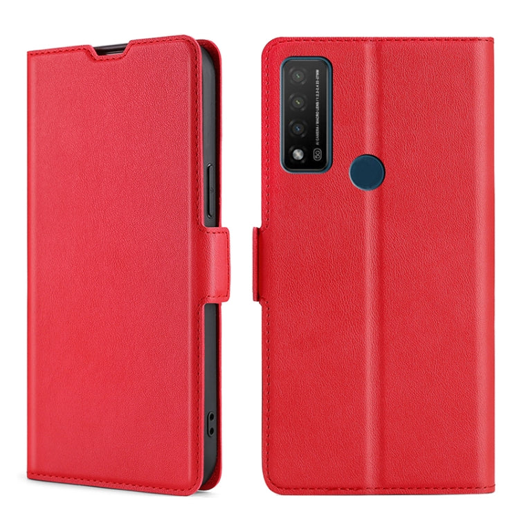 For TCL Bremen 5G / 20AX 5G / 20R 5G Ultra-thin Voltage Side Buckle PU + TPU Leather Phone Case