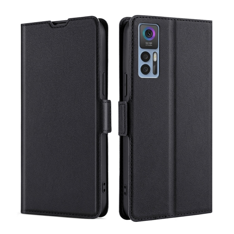 For TCL 30 5G / 30+ 5G Ultra-thin Voltage Side Buckle PU + TPU Leather Phone Case