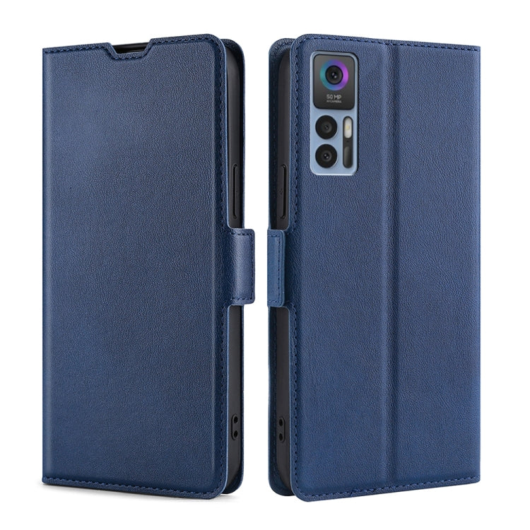 For TCL 30 5G / 30+ 5G Ultra-thin Voltage Side Buckle PU + TPU Leather Phone Case