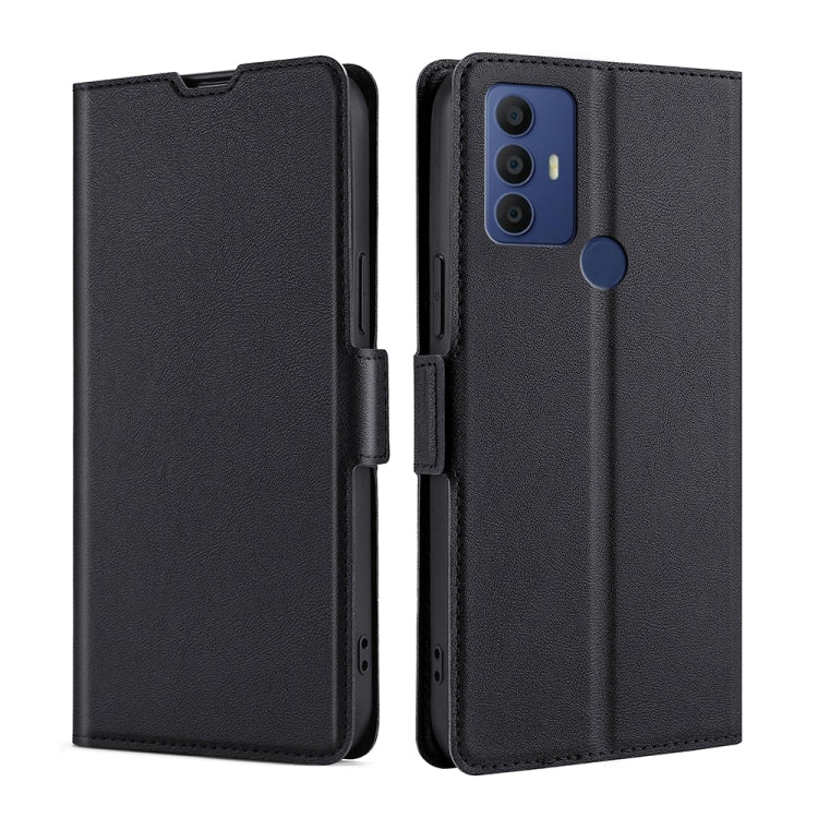 For TCL 305 / 30 SE / 306 & Sharp Aquos V6 / V6 Plus Ultra-thin Voltage Side Buckle PU + TPU Leather Phone Case