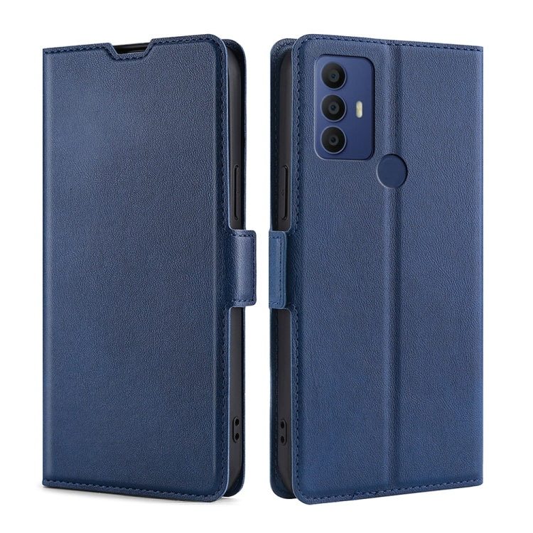 For TCL 305 / 30 SE / 306 & Sharp Aquos V6 / V6 Plus Ultra-thin Voltage Side Buckle PU + TPU Leather Phone Case