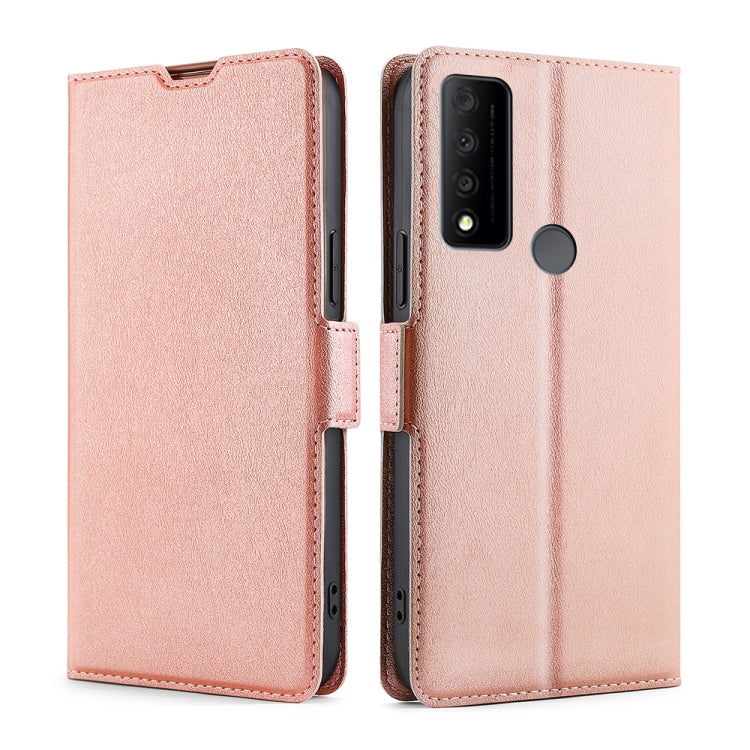 For TCL 30 V 5G T781S Ultra-thin Voltage Side Buckle PU + TPU Leather Phone Case