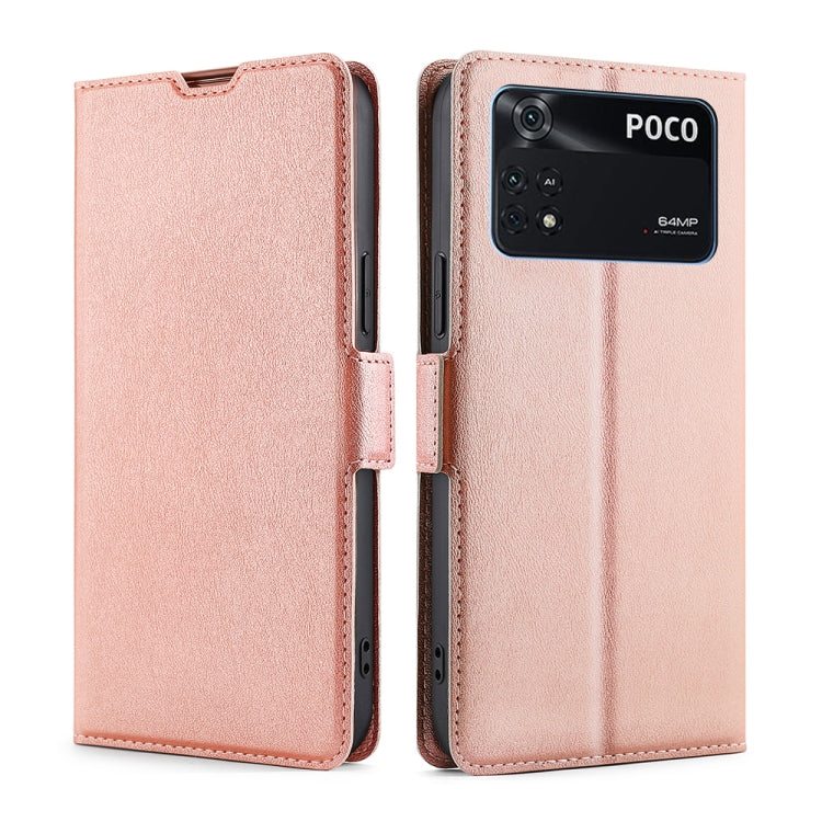 For Xiaomi Poco M4 Pro Ultra-thin Voltage Side Buckle Flip Leather Case
