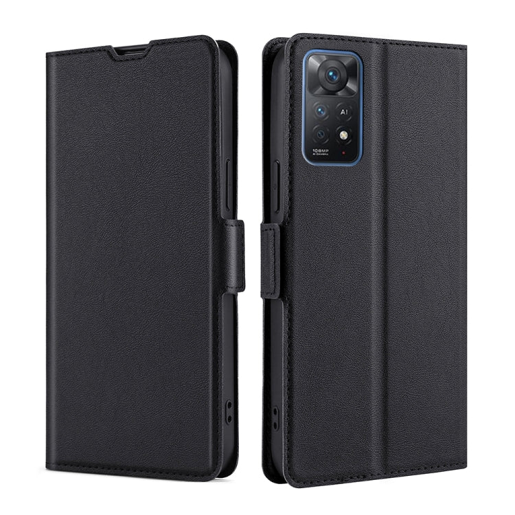 For Xiaomi Redmi Note 11 Pro 4G / 5G Ultra-thin Voltage Side Buckle Flip Leather Case