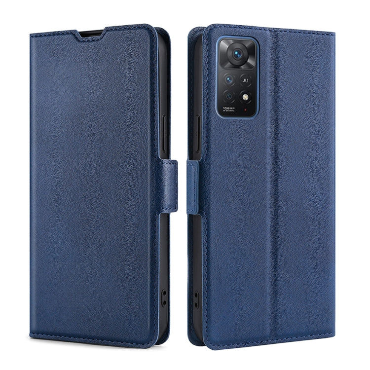 For Xiaomi Redmi Note 11 Pro 4G / 5G Ultra-thin Voltage Side Buckle Flip Leather Case