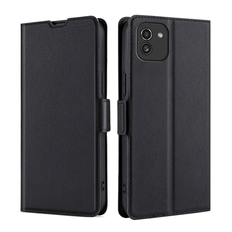 For Samsung Galaxy A03 166mm Ultra-thin Voltage Side Buckle Flip Leather Case