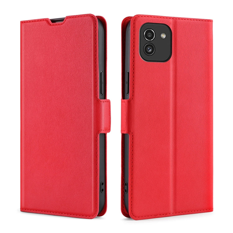 For Samsung Galaxy A03 166mm Ultra-thin Voltage Side Buckle Flip Leather Case