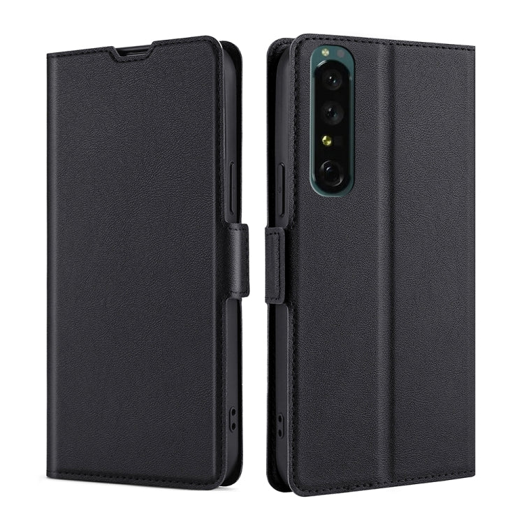 For Sony Xperia 1 IV Ultra-thin Voltage Side Buckle Flip Leather Case