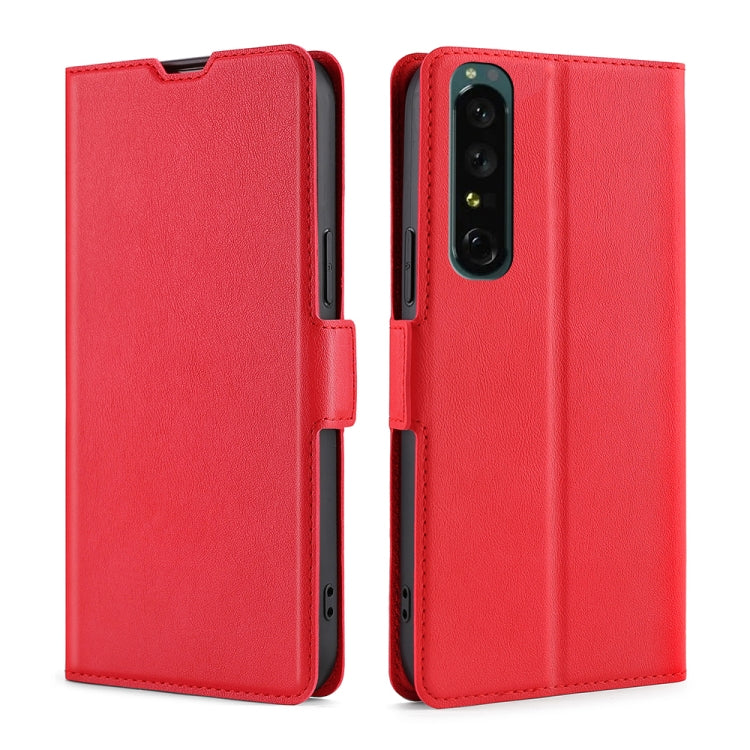 For Sony Xperia 1 IV Ultra-thin Voltage Side Buckle Flip Leather Case