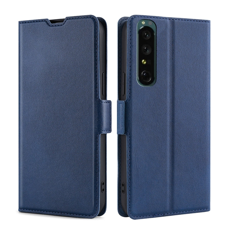 For Sony Xperia 1 IV Ultra-thin Voltage Side Buckle Flip Leather Case