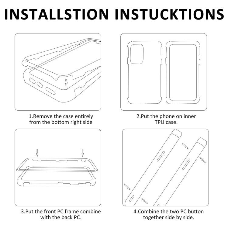 For Xiaomi Redmi Note 11 Acrylic + TPU 360 Degrees Full Coverage Phone Case