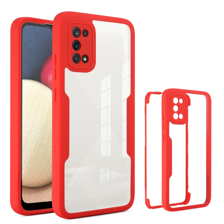 For Samsung Galaxy A02s Acrylic + TPU 360 Degrees Full Coverage Phone Case