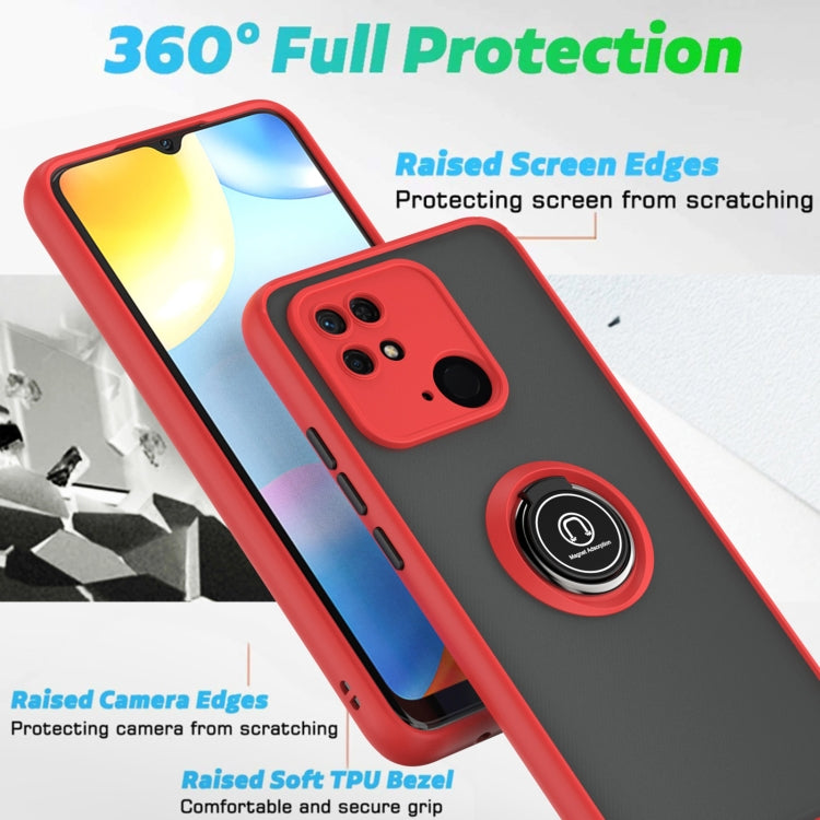For Xiaomi Redmi 10C Q Shadow 1 Series TPU + PC Ring Holder Phone Case
