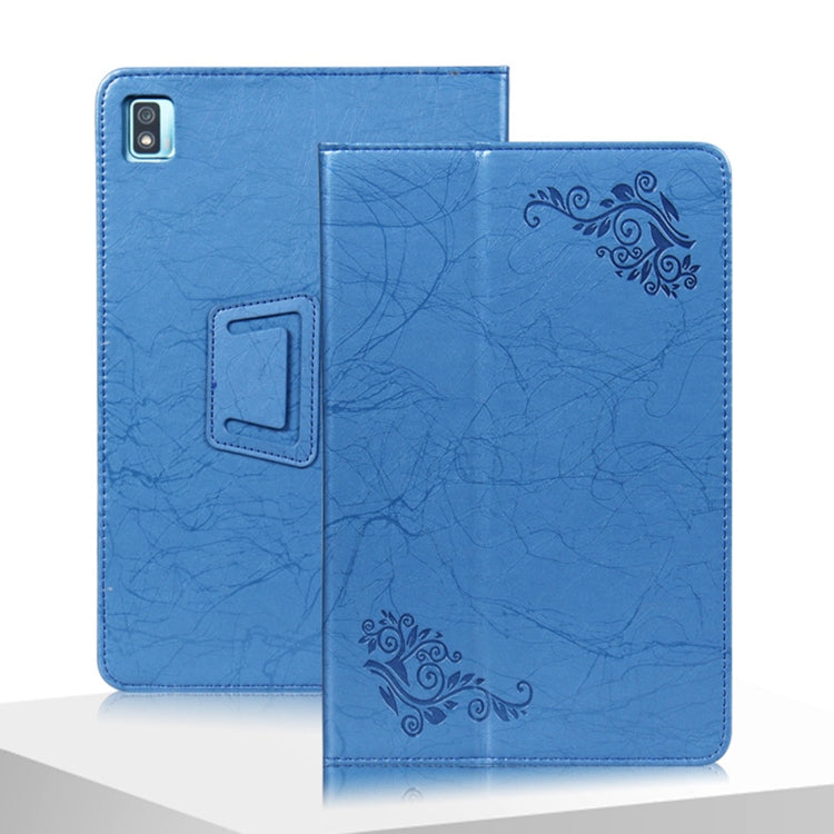 For Teclast T40 Plus Printing Texture Holder Flip Leather Tablet Case(Blue)