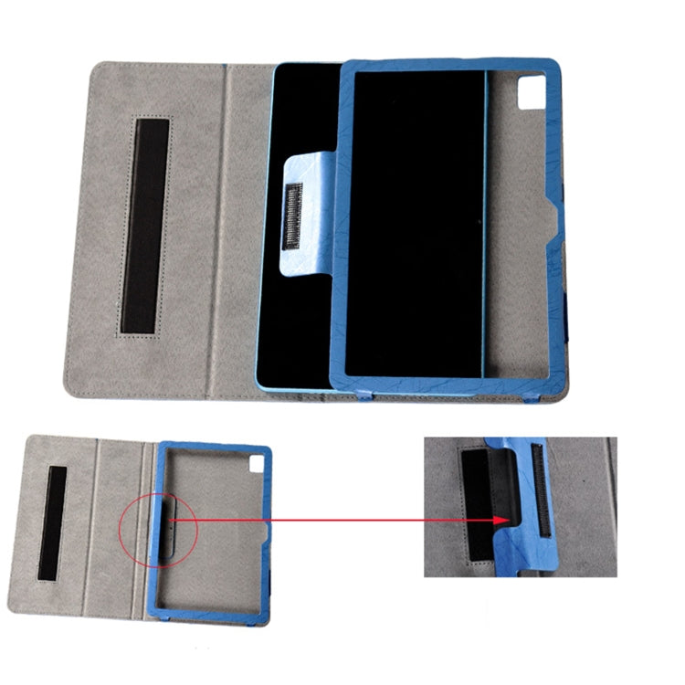 For Teclast T40 Plus Printing Texture Holder Flip Leather Tablet Case(Blue)