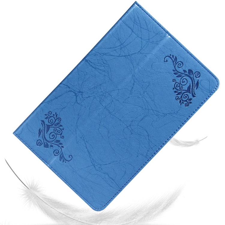 For Teclast T40 Plus Printing Texture Holder Flip Leather Tablet Case(Blue)