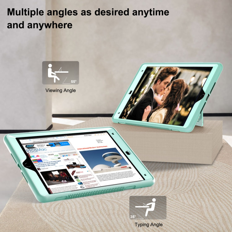 For iPad 10.2 2020 / 2019 PC+Silicone Holder Tablet Case