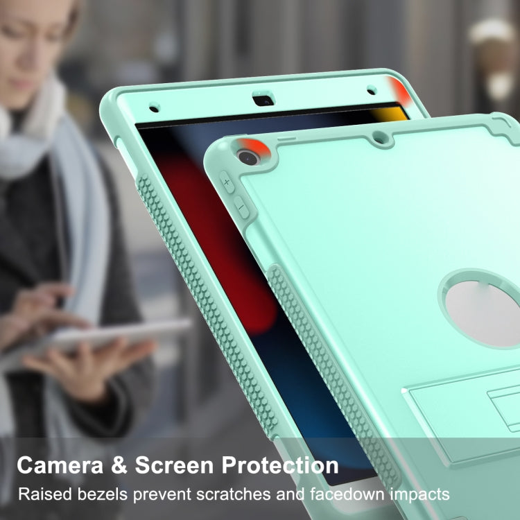 For iPad 10.2 2020 / 2019 PC+Silicone Holder Tablet Case