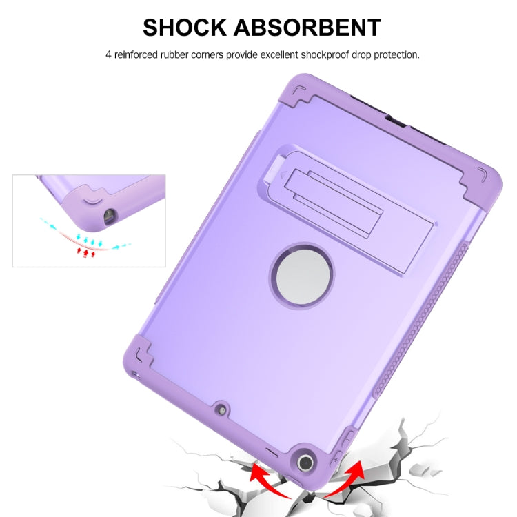 For iPad 10.2 2020 / 2019 PC+Silicone Holder Tablet Case