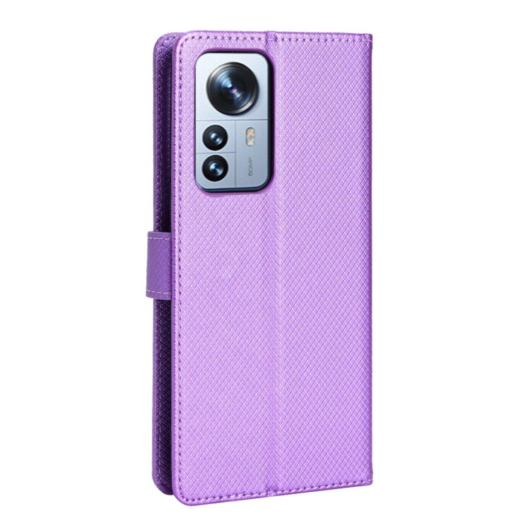 For Xiaomi 12 Pro Diamond Texture Leather Phone Case