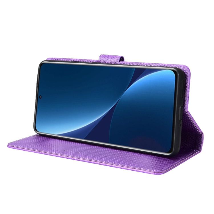 For Xiaomi 12 Pro Diamond Texture Leather Phone Case