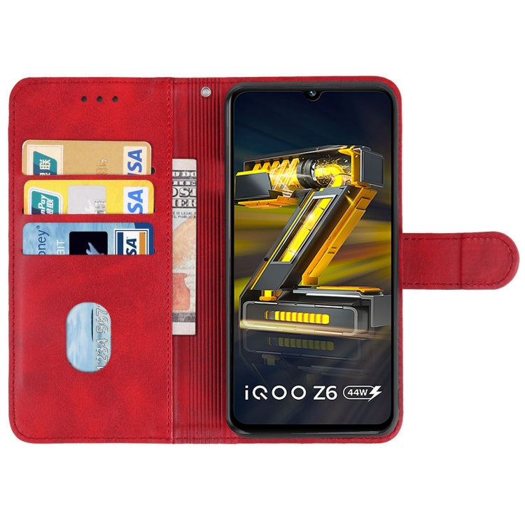 For vivo iQOO Z6 44W Leather Phone Case