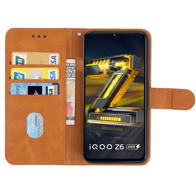 For vivo iQOO Z6 44W Leather Phone Case