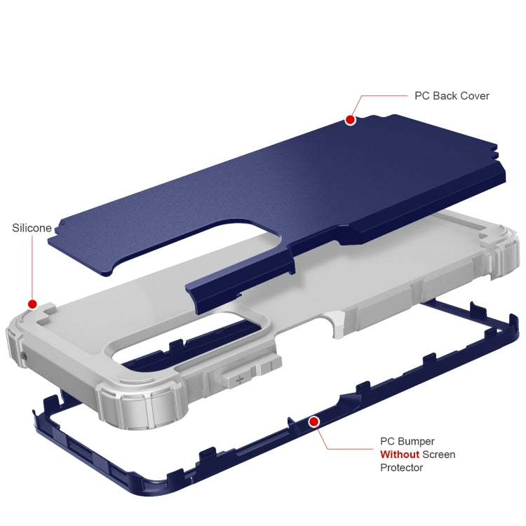 For Motorola Edge 2021 PC + Silicone Phone Case