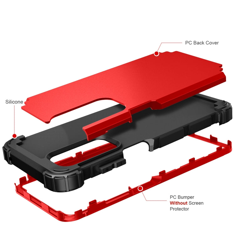 For Motorola Edge 2021 PC + Silicone Phone Case